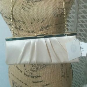 NWT Jessica McClintock Beige Evening Bag